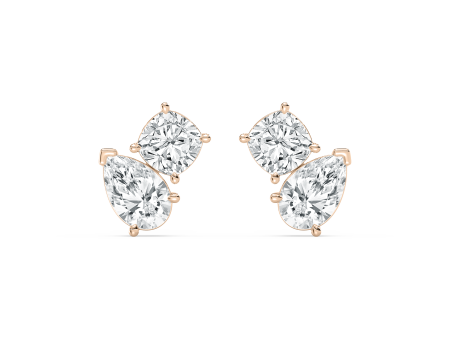 Round Pear Stud Earrings Sale