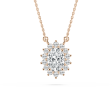 Oval Star Halo Necklace Fashion