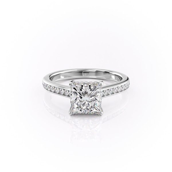 The Cameron Set With A 4.5 Carat Princess Moissanite Online