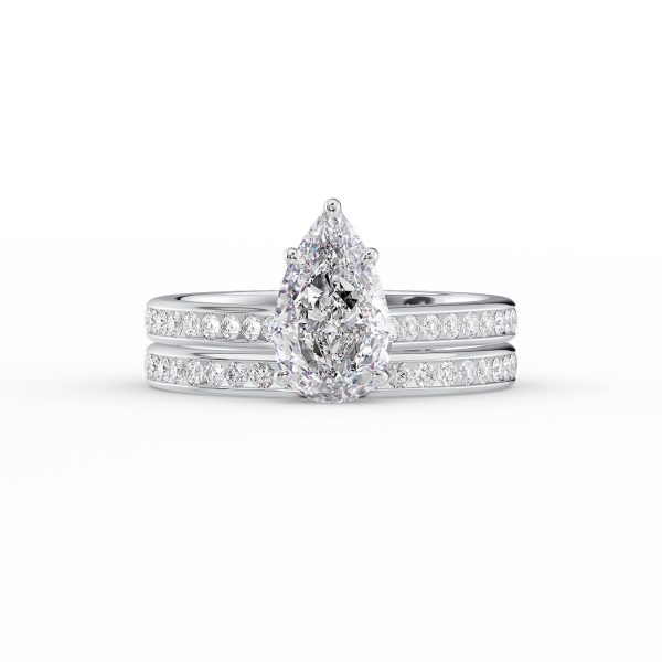 The Cameron Set With A 4.5 Carat Pear Moissanite Online