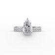 The Pave Eleanor Set With A 4.5 Carat Pear Moissanite Online