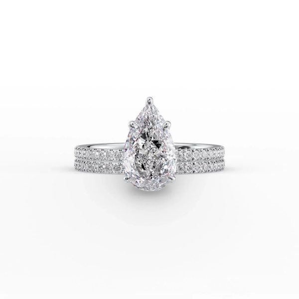 The Pave Eleanor Set With A 4.5 Carat Pear Moissanite Online