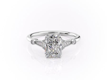 The Stephanie Set With A 2.5 Carat Radiant Moissanite Sale