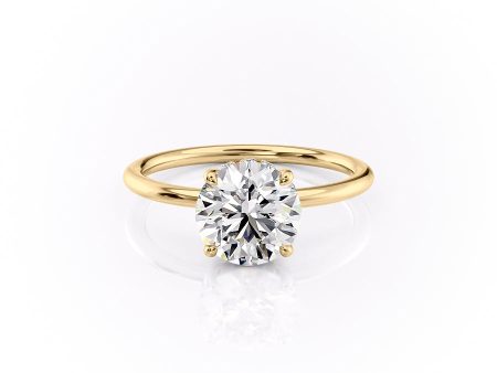 The Sandra Set With A 3 Carat Round Moissanite Sale