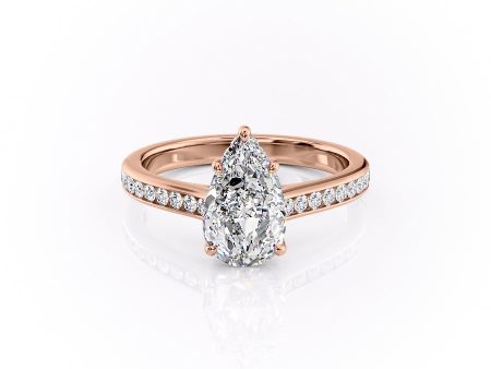 The Cameron Set With A 5 Carat Pear Moissanite Online now