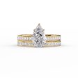 The Cameron Set With A 1 Carat Pear Moissanite Online Sale