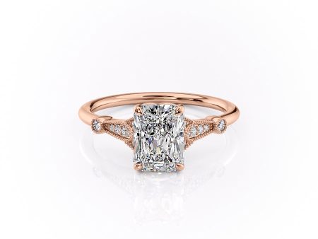 The Stephanie Set With A 1.5 Carat Radiant Moissanite For Discount