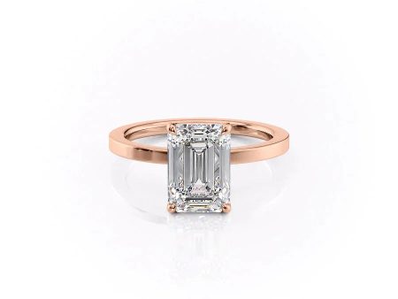 The Eleanor Set With A 2 Carat Emerald Moissanite Hot on Sale