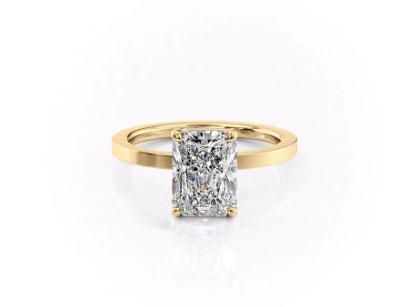 The Eleanor Set With A 3 Carat Radiant Moissanite For Cheap