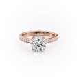 The Cameron Set With A 3 Carat Round Moissanite Hot on Sale