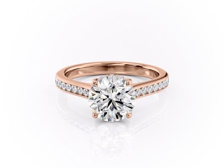 The Cameron Set With A 3 Carat Round Moissanite Hot on Sale