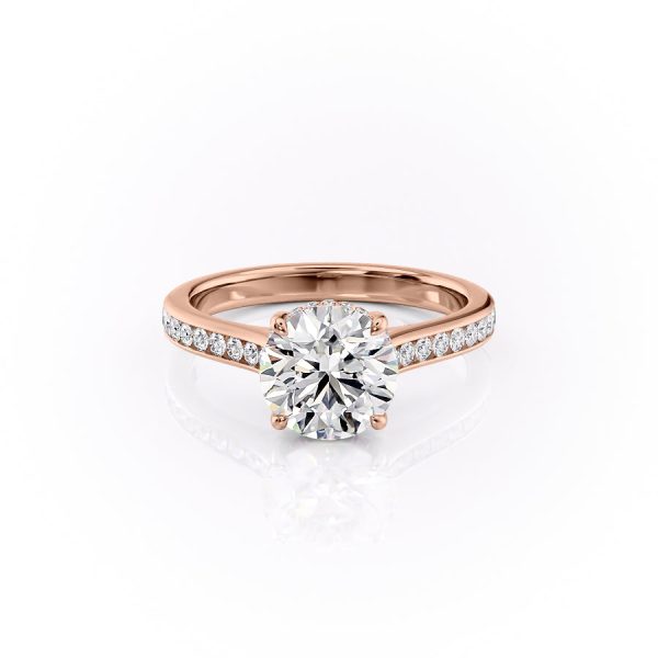 The Cameron Set With A 3 Carat Round Moissanite Hot on Sale