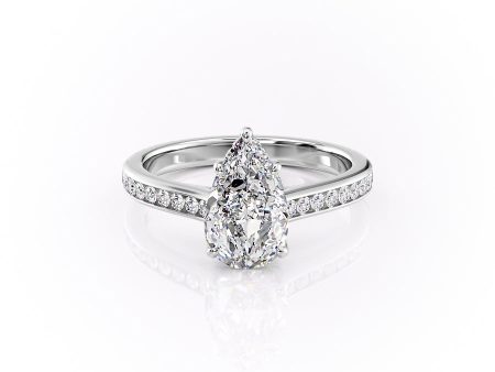 The Cameron Set With A 4.5 Carat Pear Moissanite Online