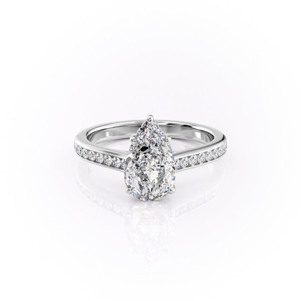 The Cameron Set With A 4.5 Carat Pear Moissanite Online