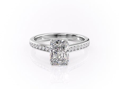 The Cameron Set With A 2.5 Carat Radiant Moissanite For Cheap