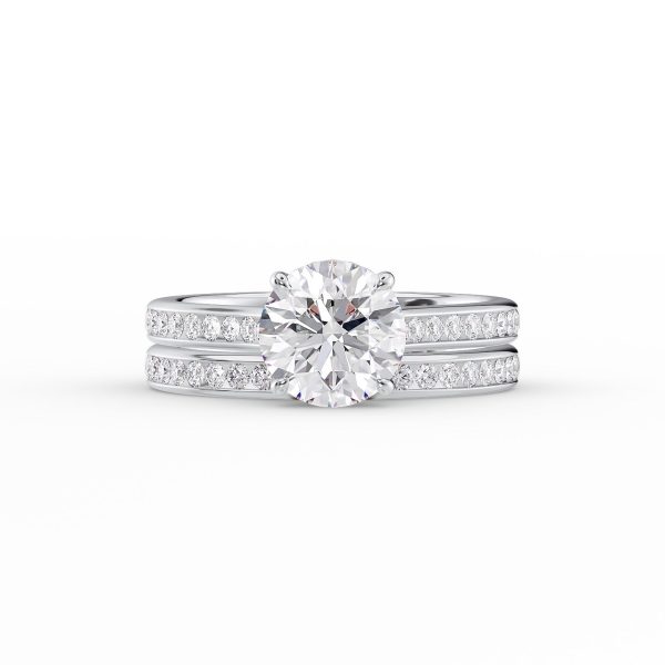 The Cameron Set With A 3.5 Carat Round Moissanite Discount