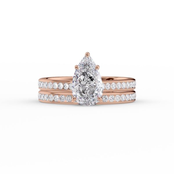 The Cameron Set With A 2.5 Carat Pear Moissanite Online now