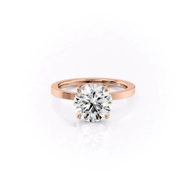 The Eleanor Set With A 2.5 Carat Round Moissanite Hot on Sale