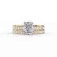 The Cameron Set With A 4 Carat Radiant Moissanite on Sale