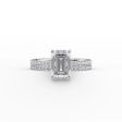 The Pave Eleanor Set With A 2 Carat Emerald Moissanite Online