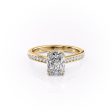 The Cameron Set With A 4 Carat Radiant Moissanite on Sale