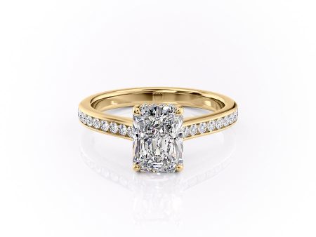 The Cameron Set With A 4 Carat Radiant Moissanite on Sale