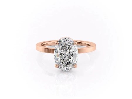 The Eleanor Set With A 3.5 Carat Oval Moissanite For Cheap