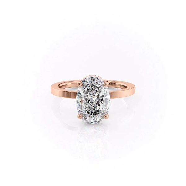 The Eleanor Set With A 3.5 Carat Oval Moissanite For Cheap