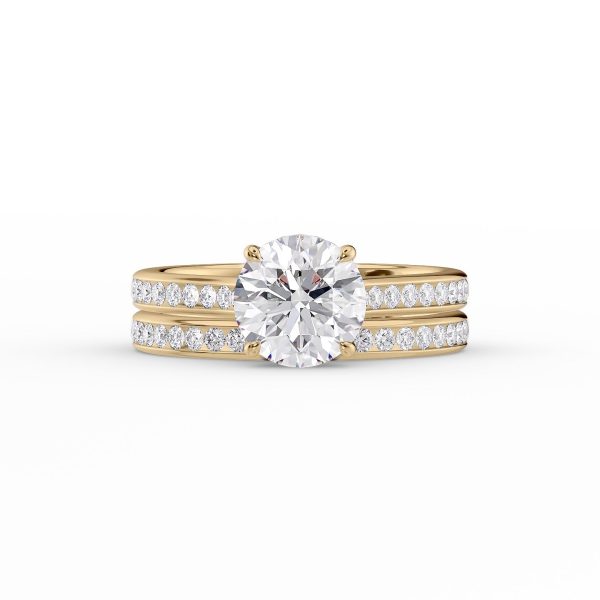 The Cameron Set With A 1.5 Carat Round Moissanite Supply