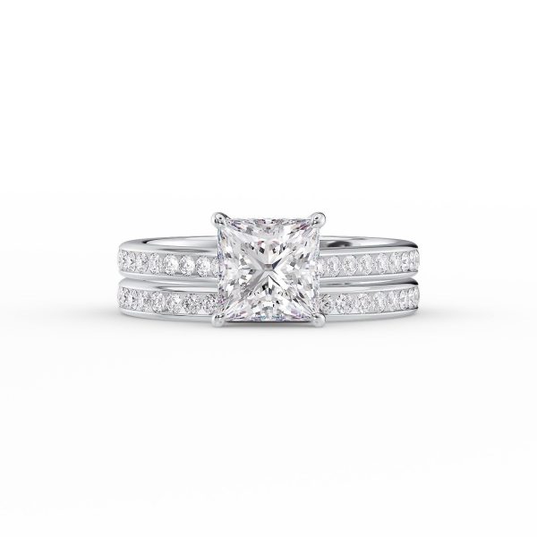 The Cameron Set With A 4.5 Carat Princess Moissanite Online