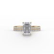 The Pave Eleanor Set With A 2.5 Carat Emerald Moissanite Supply