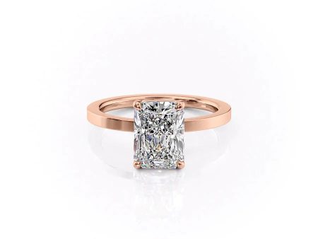 The Eleanor Set With A 3.5 Carat Radiant Moissanite Hot on Sale