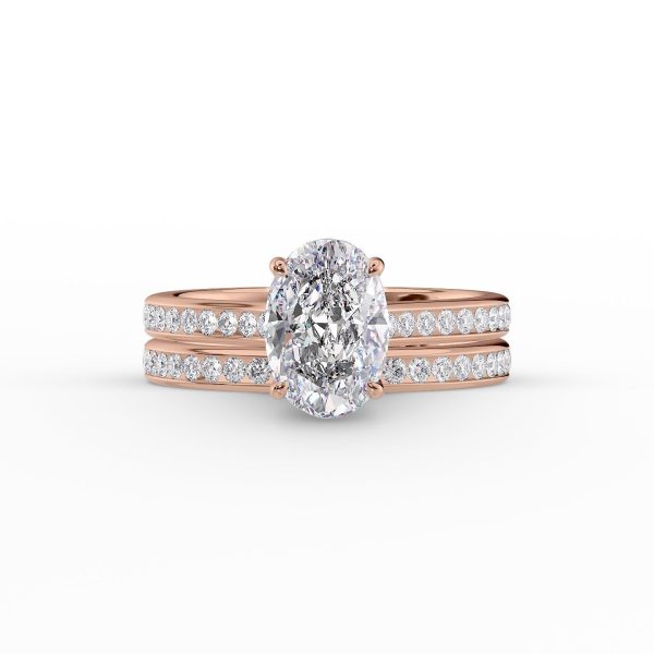 The Cameron Set With A 1 Carat Oval Moissanite Fashion