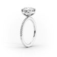 The Pave Eleanor Set With A 2.5 Carat Oval Moissanite Fashion