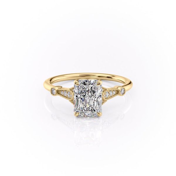 The Stephanie Set With A 2 Carat Radiant Moissanite Online Hot Sale