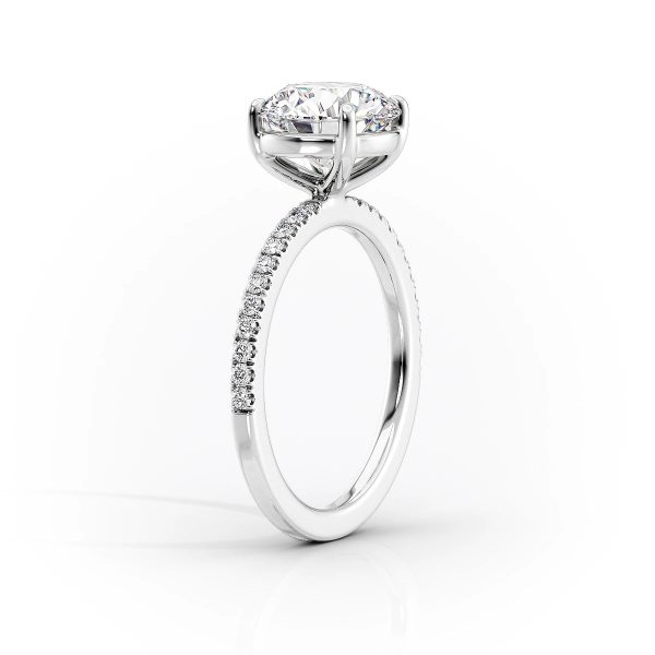 The Pave Eleanor Set With A 4.5 Carat Pear Moissanite Online