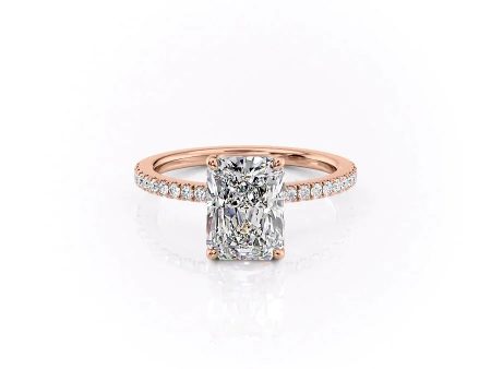 The Pave Eleanor Set With A 4 Carat Radiant Moissanite Discount