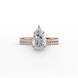 The Pave Eleanor Set With A 1.5 Carat Pear Moissanite Online now