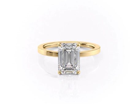 The Eleanor Set With A 1 Carat Emerald Moissanite Online Hot Sale