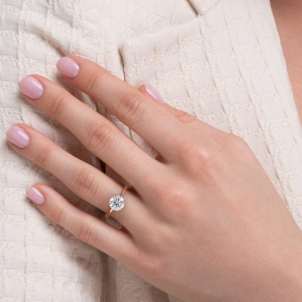 The Sandra Set With A 5 Carat Round Moissanite For Discount