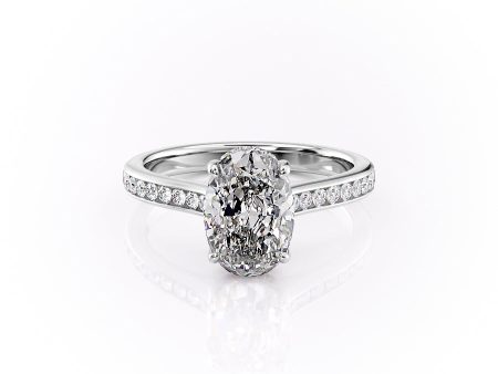 The Cameron Set With A 3 Carat Oval Moissanite Sale