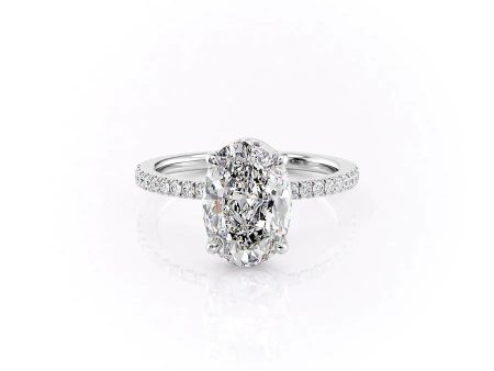 The Pave Eleanor Set With A 2.5 Carat Oval Moissanite Fashion