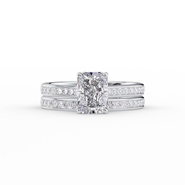 The Cameron Set With A 2.5 Carat Radiant Moissanite For Cheap