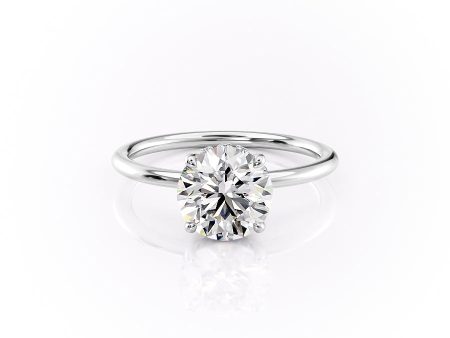 The Sandra Set With A 3.5 Carat Round Moissanite on Sale