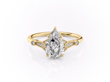 The Stephanie Set With A 3.5 Carat Pear Moissanite Discount