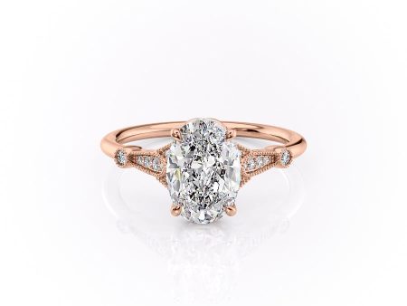 The Stephanie Set With A 4.5 Carat Oval Moissanite Discount