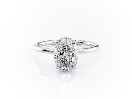 The Sandra Set With A 1.5 Carat Oval Moissanite For Cheap