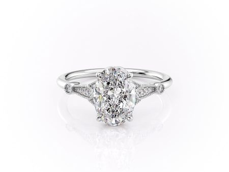 The Stephanie Set With A 3 Carat Oval Moissanite Fashion