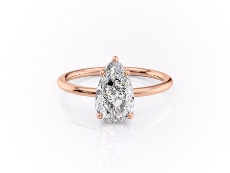 The Sandra Set With A 3.5 Carat Pear Moissanite Hot on Sale